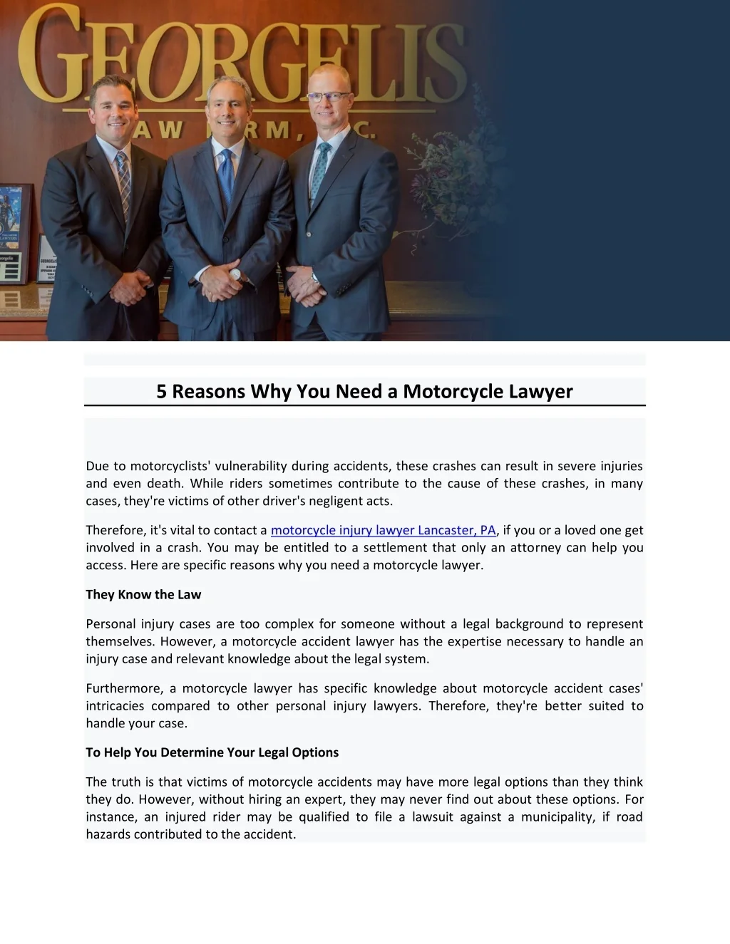 5 Reasons Motorcycle Lawyers Help You Thrive After Crashes